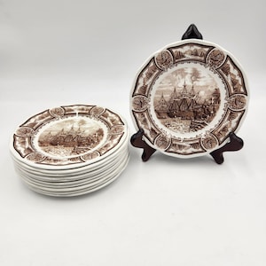 Vintage 1950&#39;s Dinner Plate by Royal Staffordshire in the Tonquin Pattern - 11 Available