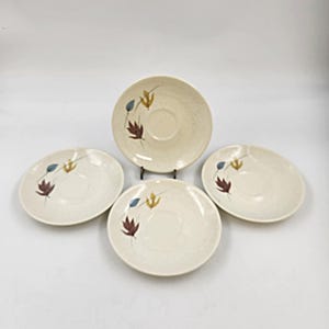Vintage Franciscan Autumn Leaves Set of 4 Saucers Only - NO CUPS
