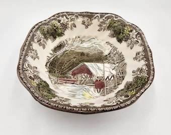 Vintage 1960&#39;s Johnson Brothers The Friendly Village - Soup - Cereal - Ice Cream Bowl
