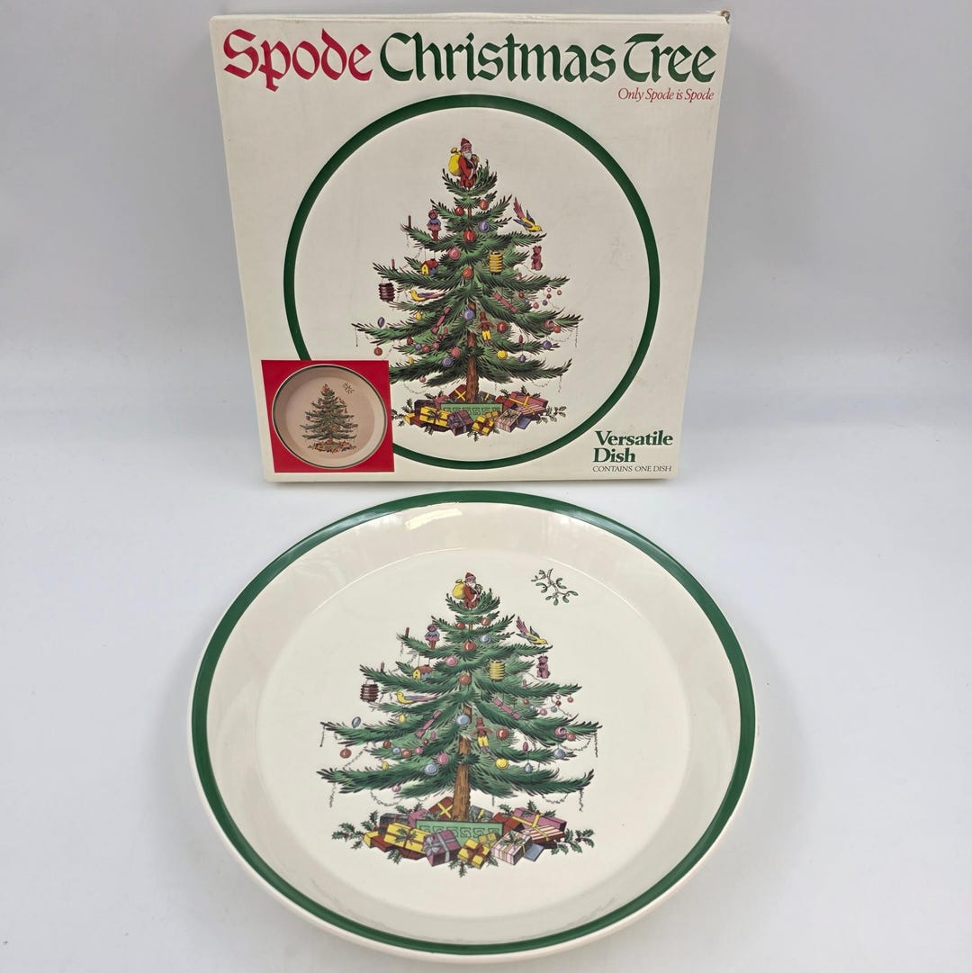 ヴィンテージ スポード クリスマスツリー 万能皿 - ボウル - パイ皿