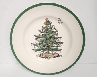 Set of 4 Spode Christmas Tree (green Trim) Salad Plates - Etsy Israel
