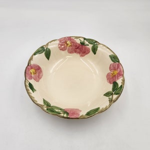 Vintage 1970er Jahre Franziskaner Desert Rose 9-Zoll-Runde Gemüse- oder Servierschüssel