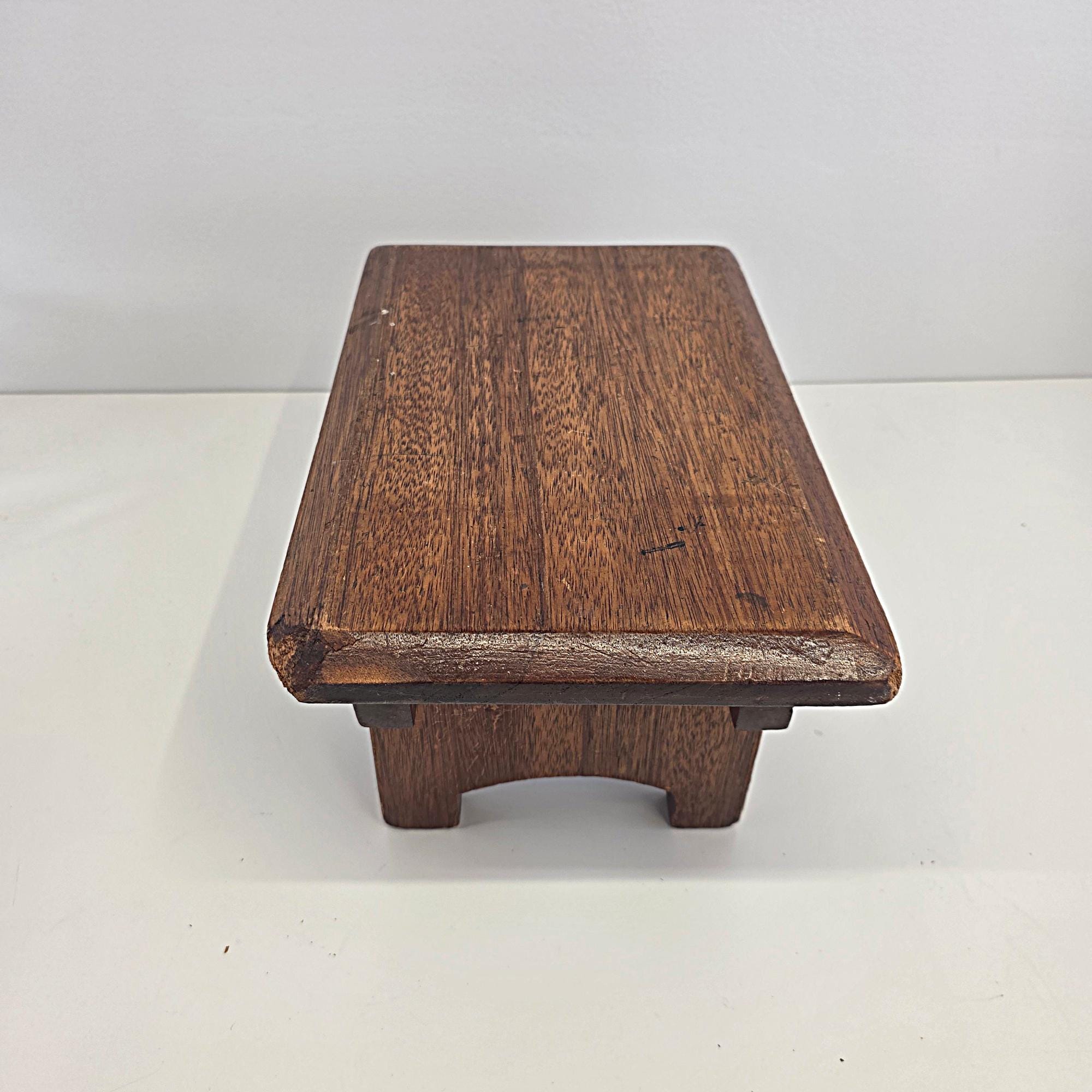 Vintage Oak Step Stool - Plant Stand - Farmhouse Stool - Etsy