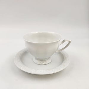 Vintage Rosenthal Germany Maria Classic Rose White - 2 Sets of Tea or Coffee Cups and Saucers