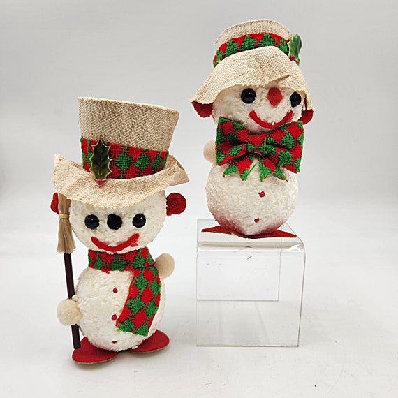 Figurine Vintage Bonhomme De Neige Japonais – Twinkle Glow – S'allume – Déco Noël