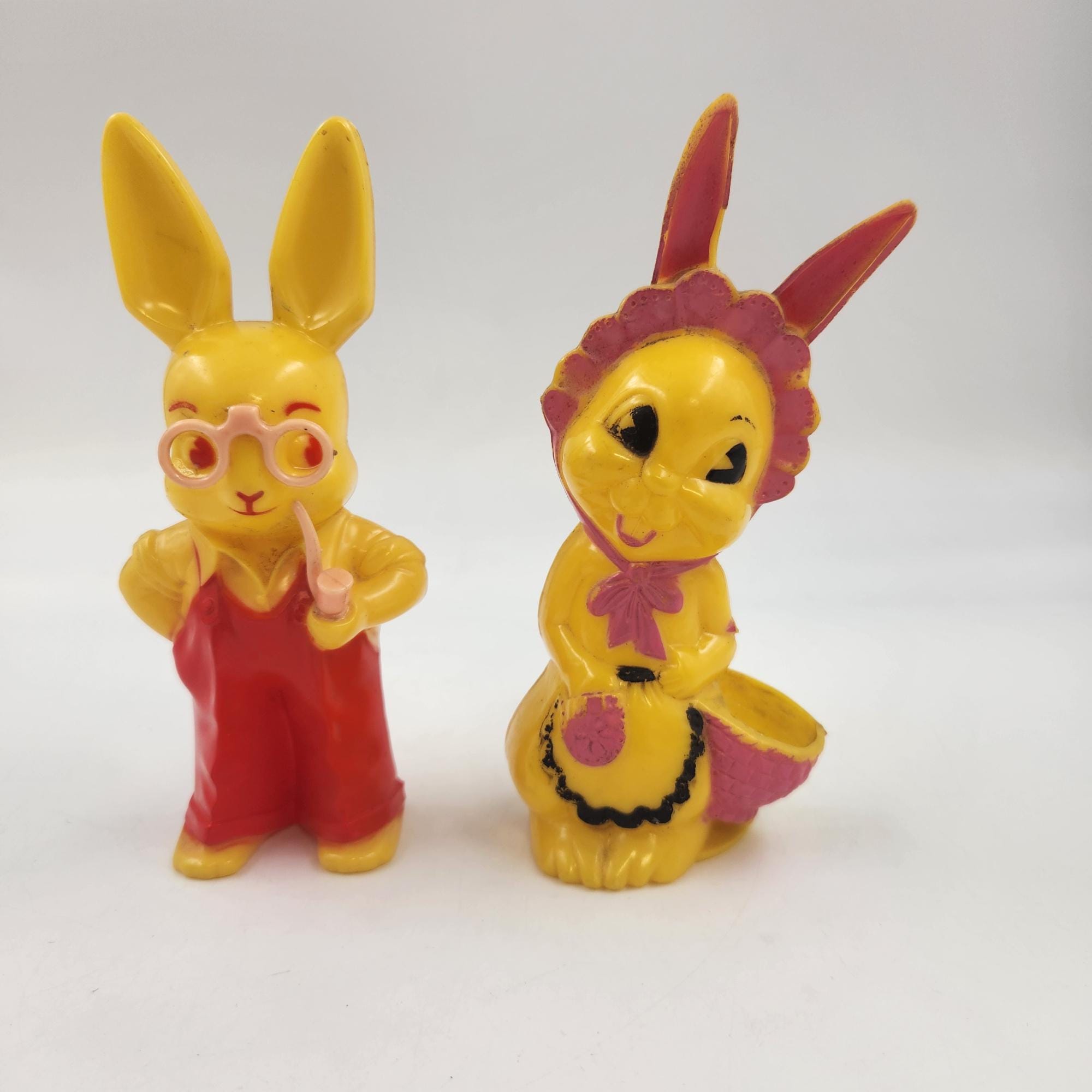 Vintage Knickerbocker Plastic Bunny - Etsy