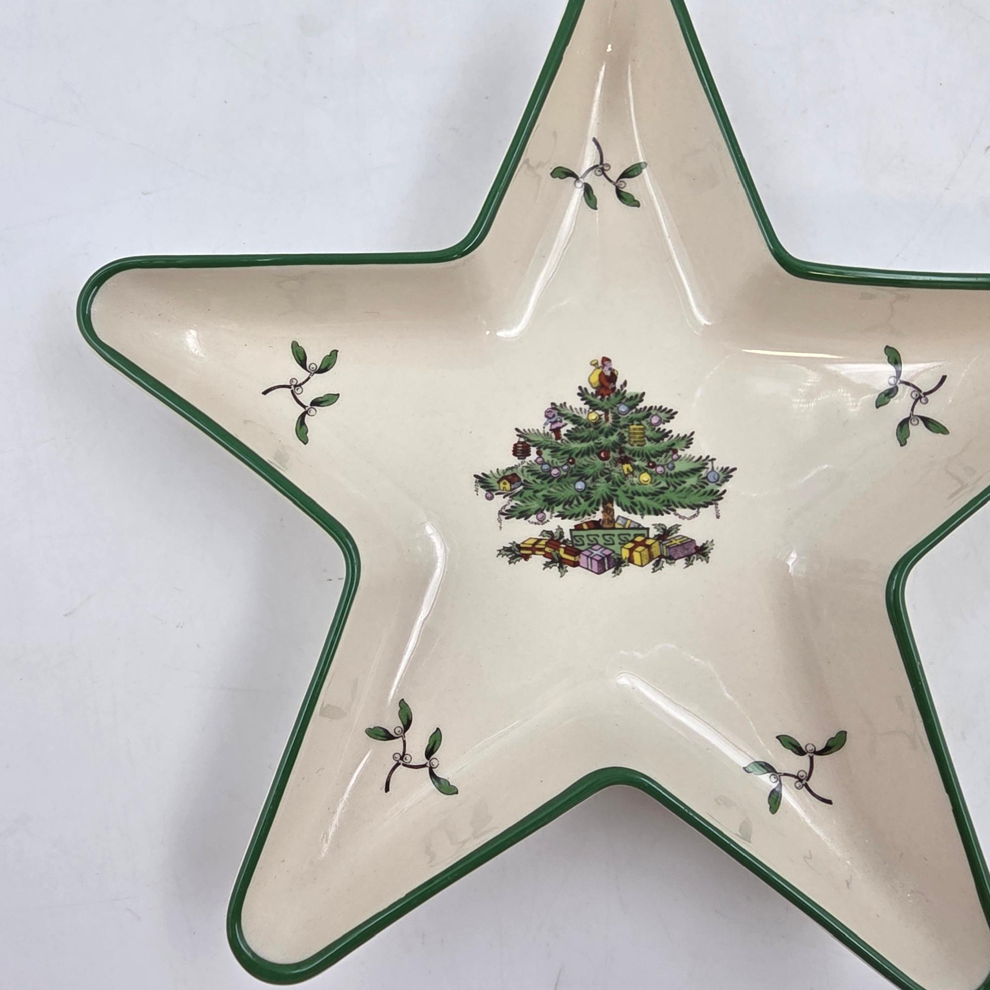Spode Pin Vintage Spode Christmas Tree Star Candy Dish - Pin Tray - Etsy
