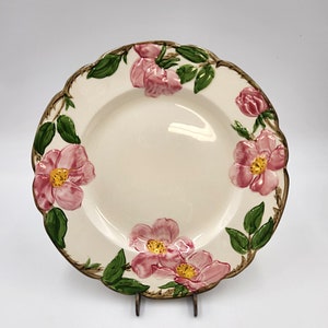 Vintage 1970's Franciscan Desert Rose 9 1/2 Inch Luncheon Plates - Set of 6 - 3 Sets of 6 Available