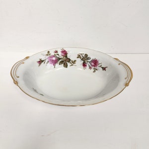 Vintage 1950&#39;s Royal Rose (Moss Rose) Fine China Japan Vegetable Serving Bowl
