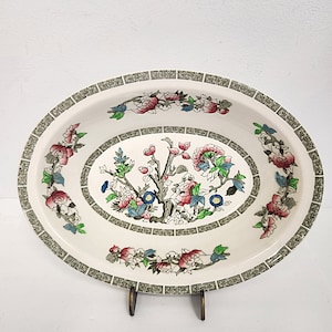 Vintage 1960&#39;s - 70&#39;s Johnson Brothers England Indian Tree Oval Vegetable Serving Bowl - 2 Available