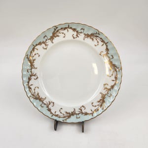 Vintage Royal Tettau Elegance Blue/Green Set of 2 Salad - Dessert Plates