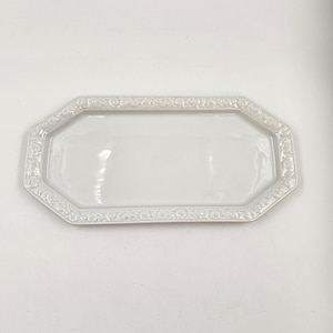 Vintage Rosenthal Serb Germany Maria White Rose Oblong Tray or Platter