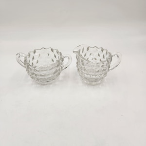 Vintage 1940&#39;s - 50&#39;s American Fostoria Cream and Sugar Set
