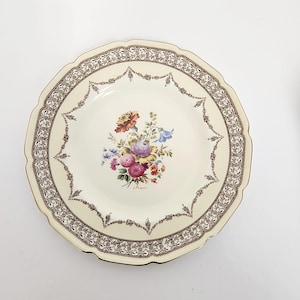 Vintage English Artist Signed Royal Doulton The Goodwood Salad Plate - Set of 2