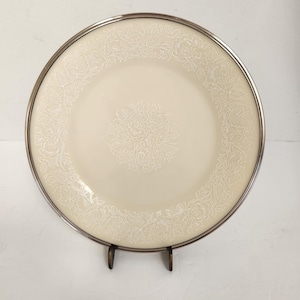 Vintage 1980&#39;s Lenox Moonspun 8 Inch Salad or Dessert Plates