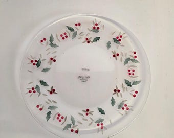 Vintage NOS Pfaltzgraff Winterberry Glass Salad or Dessert Plates