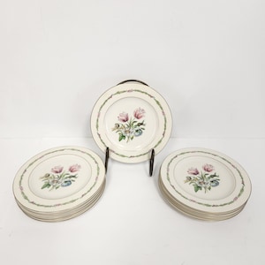 Vintage 1950&#39;s Theodore Haviland 7 1/2 Inch Garden Flower Salad Plate