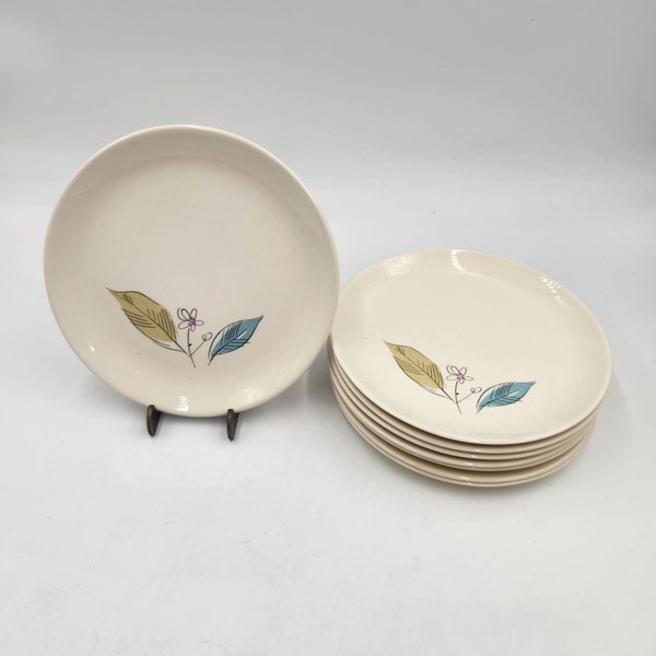 Vintage 1950's - 60's Mid Century Salem Biscayne China 7 1/4 Inch Luncheon or Dessert Plate - 8 Available