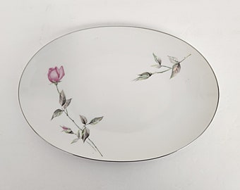 Vintage 1960 Sango Dawn Rose 9 pulgadas por 6 1/4 pulgadas plato de servicio pequeño - Bandeja