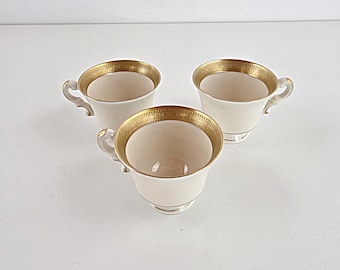 Vintage Syracuse Old Ivory Bracelet Set of 3 Demitasse Cups