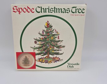 ヴィンテージ スポード クリスマスツリー 万能皿 - ボウル - パイ皿
