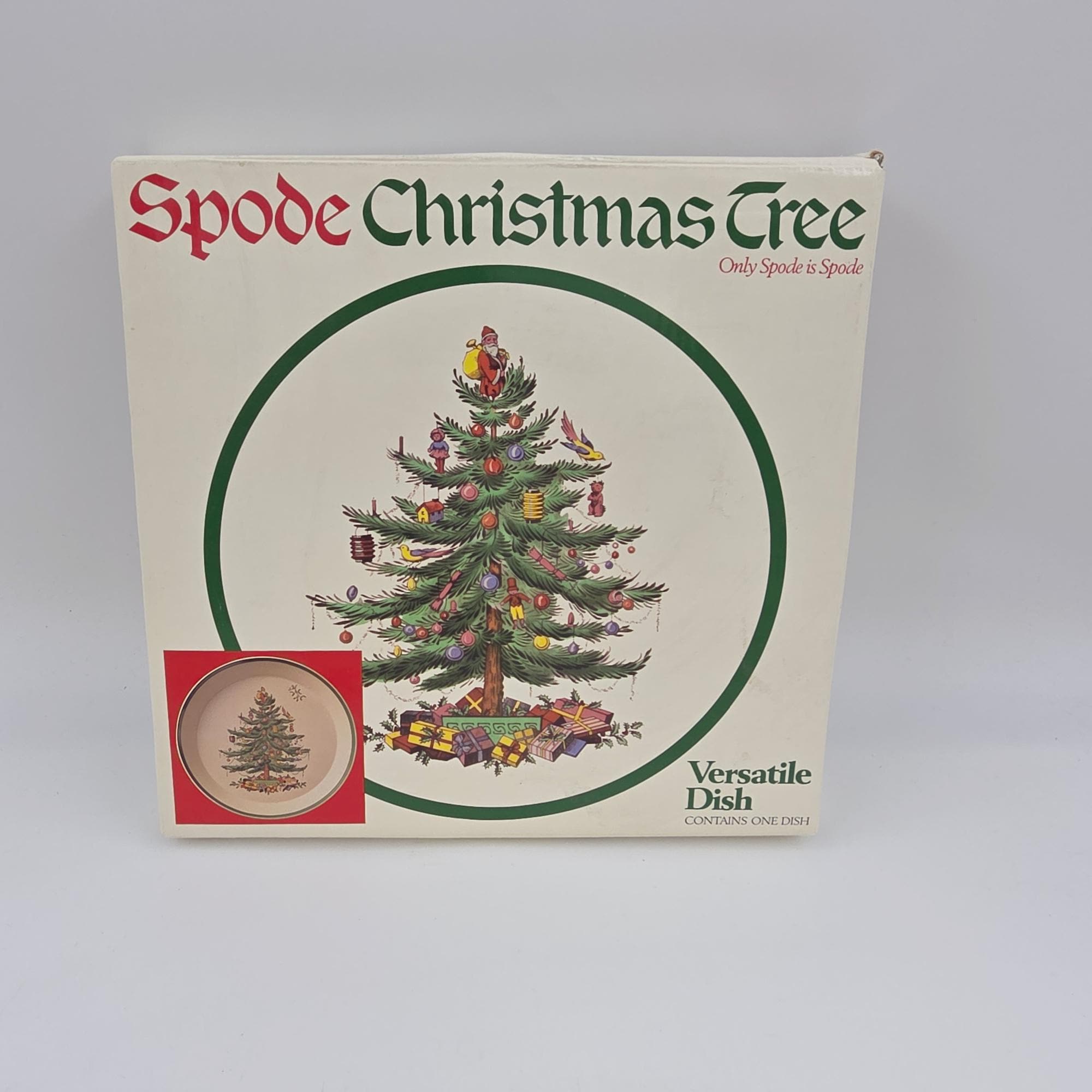 ヴィンテージ スポード クリスマスツリー 万能皿 - ボウル - パイ皿