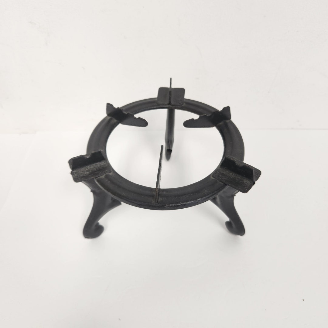 Vintage Late 1800's Black Metal Tea Kettle Stand Riser Farmhouse Decor ...