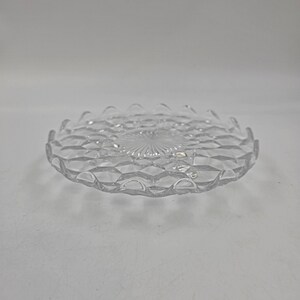 Vintage Fostoria American 3 Footed Crimped Serving - Candy Dish