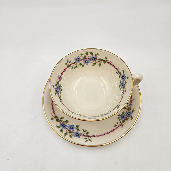 Vintage 1970's - 80's Lenox Belvidere #S-314 Made in USA Cup and Saucer Set - 3 Sets Available