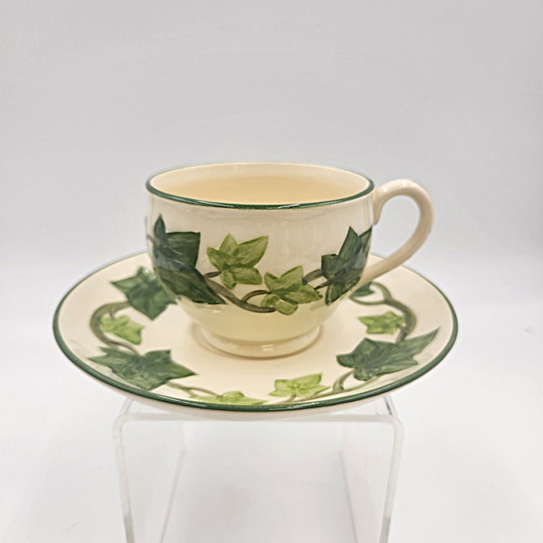 Vintage 1970's Franciscan Ivy Pattern Teacup or Coffee Cup with Saucer - 9 Sets Available