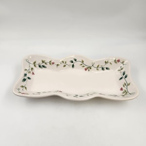 Vintage Pfaltzgraff Winterberry Appetizer Serving Bowl - Dog Bone Shaped Dish