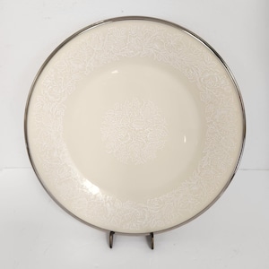 Vintage 1980&#39;s Lenox Moonspun 10 1/2 Inch Dinner Plate