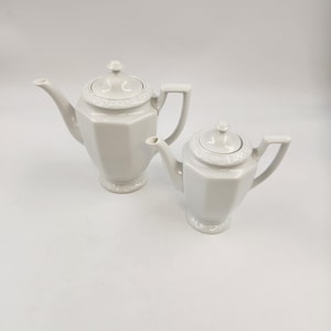 Vintage Rosenthal White Maria Rose Set of 2 Teapots