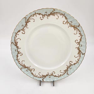 Vintage Royal Tettau Elegance Blue/Green 10 1/2 Inch Dinner Plate