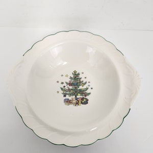 Vintage 1980&#39;s Nikko Christmas Happy Holidays Serving Bowl