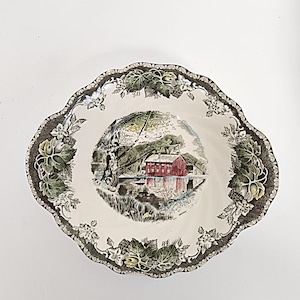 Vintage 1960&#39;s Johnson Brothers Friendly Village Lugged Cereal Bowl