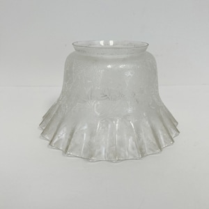 Vintage 1920&#39;s Etched Glass Replacement Lamp - Chandelier Shade