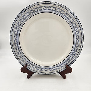 Vintage 1990&#39;s PTS International Interiors Stoneware 12 Inch Round Serving Platter