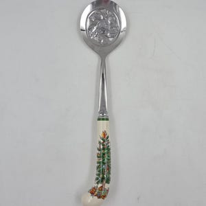 Vintage Spode Christmas Tree Slotted Serving Spoon