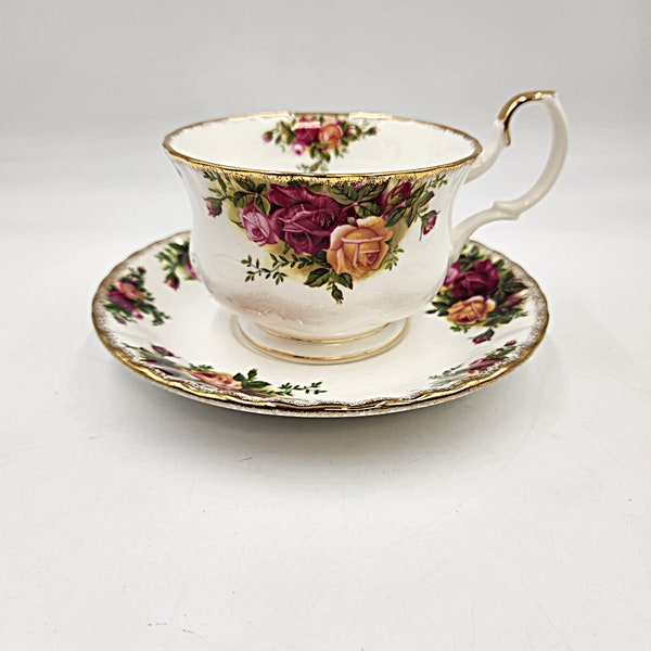 Vintage 1960's Royal Albert Oversized Cup and Saucer Set - Old Country Roses - 2 Sets Available