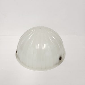 Vintage 1930&#39;s - 40&#39;s White Glass Ceiling Light Fixture Globe - Pendant Light Shade