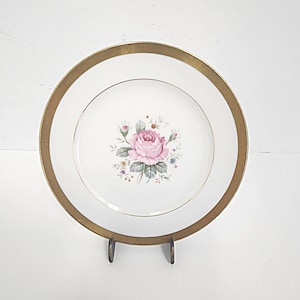 Vintage Style House Dresden Rose 10 1/2 Inch Dinner Plate