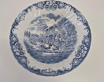 Vintage Heritage Hall French Provencial Blue Serving - Vegetable Bowl