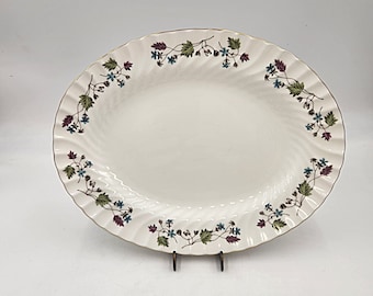 Vintage 1980's Minton China Dryden Pattern 12 1/2 Inch Serving Platter