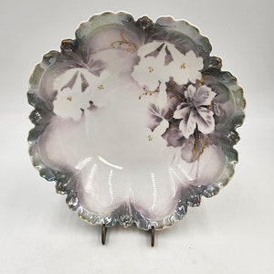 Vintage Turn of the Century R S Prussia Bowl - Flowers and Leaves