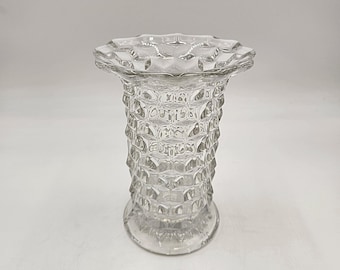 Jarrón americano vintage Fostoria de 1950 con tapa de trompeta de 7 1/4 pulgadas