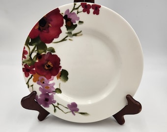 Vintage 1980's Mikasa Garden Palette Bouquet 8 3/4 Inch Luncheon or Dessert Plate