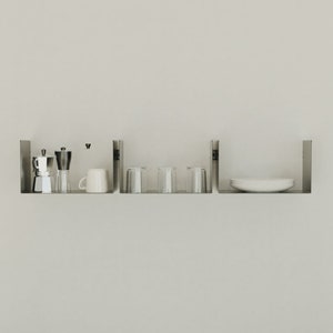 Minimalist Wall Shelf HERCIG© | Nordic Style Metal Floating Shelve | Kitchen Bedroom Living Room Shelves Metal Wall Shelf |
