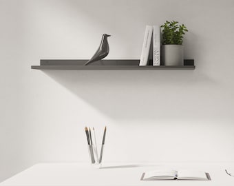 Metal Floating Wall Shelf HAMBAL© | Floating BookShelf | Metal Minimalist Bookshelves | Steel Minimalist Shelves | Heavy Duty Steel Shelves