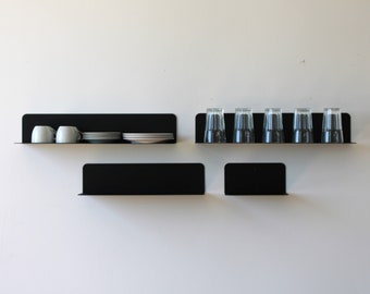 Black Metal Wall Shelf FACH© | Floating BookShelf | Minimalist BookShelves | Minimalist Shelves | Heavy Duty Shelves |